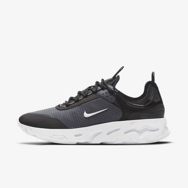 Zapatillas Nike React Live Hombre Negras Gris Oscuro Blancas | NK839KYH