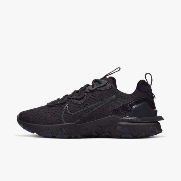 Zapatillas Nike React Vision Hombre Negras Gris Oscuro | NK043OVU