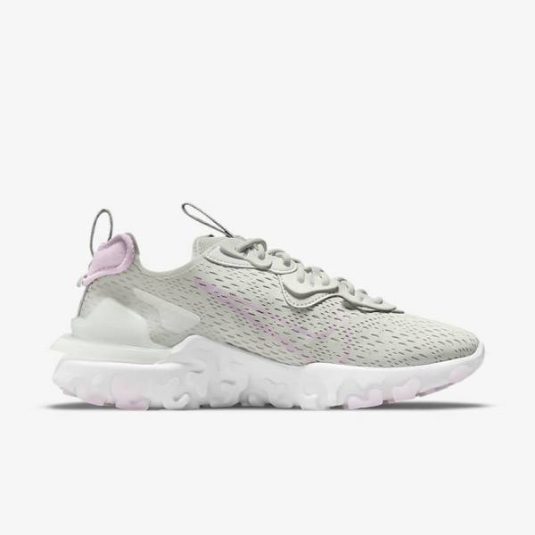 Zapatillas Nike React Vision Mujer Beige Claro Blancas Rosas | NK280IAF