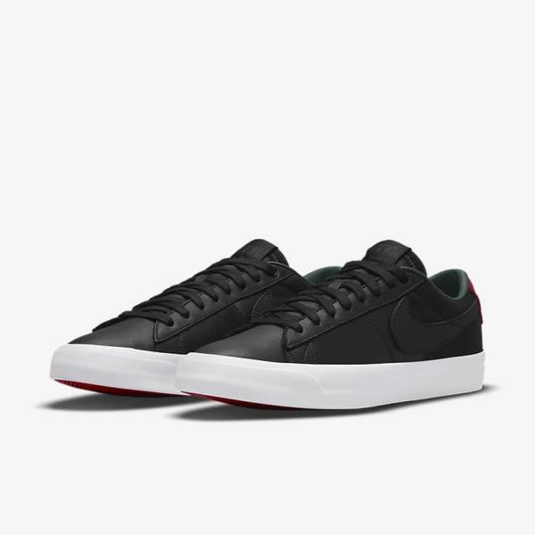 Zapatillas Nike SB Zoom Blazer Low Pro GT Premium Hombre Negras Rojas Negras | NK864RND