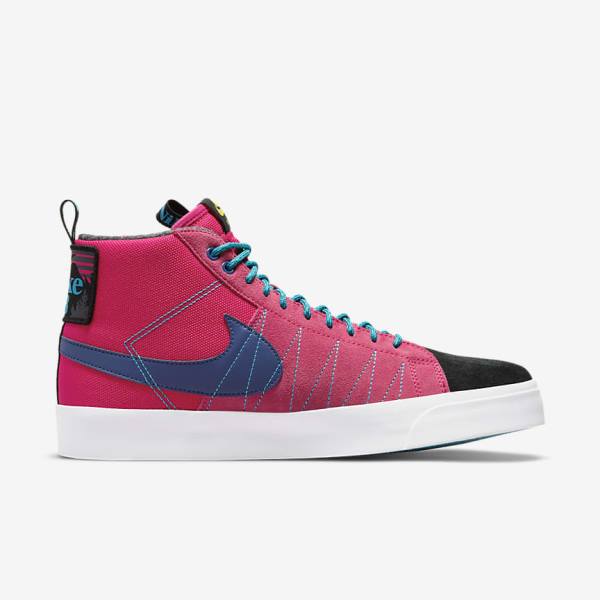 Zapatillas Nike SB Zoom Blazer Mid Premium Hombre Rosas Azules Azul Real Azules | NK108LED