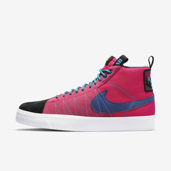 Zapatillas Nike SB Zoom Blazer Mid Premium Hombre Rosas Azules Azul Real Azules | NK108LED