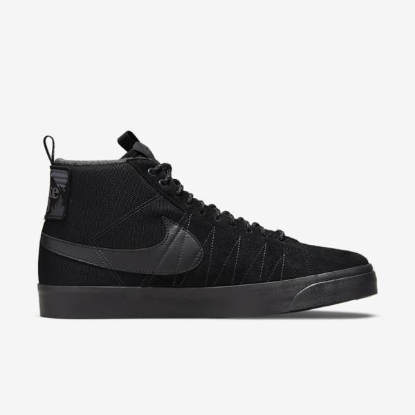 Zapatillas Nike SB Zoom Blazer Mid Premium Hombre Negras Gris Oscuro | NK208QHR