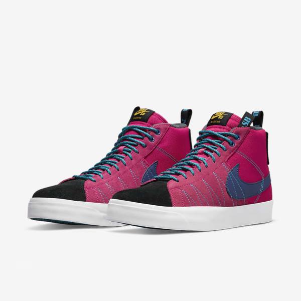 Zapatillas Nike SB Zoom Blazer Mid Premium Mujer Rosas Azules Azul Real Azules | NK802XTU