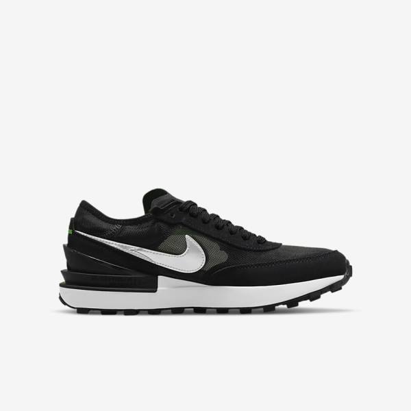 Zapatillas Nike Waffle One Older Niños Gris Oscuro Negras Verde | NK874UNY