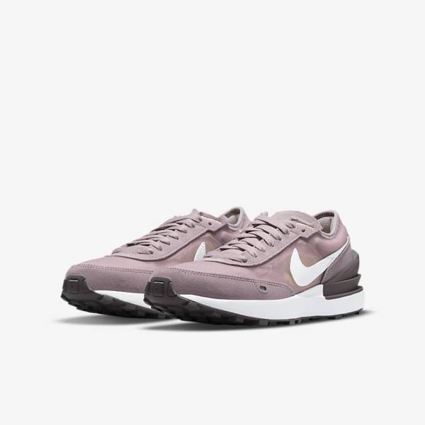 Zapatillas Nike Waffle One Older Niños Rosas Moradas Claro Blancas | NK629SBI