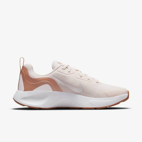 Zapatillas Nike Wearallday Mujer Rosas Claro Marrones Claro Blancas | NK384SQN