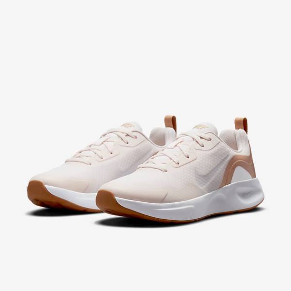 Zapatillas Nike Wearallday Mujer Rosas Claro Marrones Claro Blancas | NK384SQN