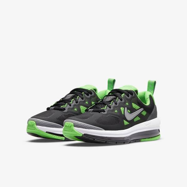 Zapatillas Para Caminar Nike Air Max Genome Older Niños Negras Gris Verde | NK296LJV