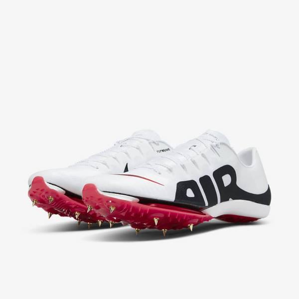 Zapatillas Running Nike Air Zoom Maxfly More Uptempo Athletics Sprinting Spikes Hombre Blancas Rojas Negras | NK687THZ