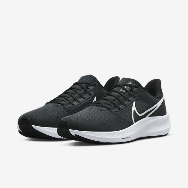 Zapatillas Running Nike Air Zoom Pegasus 39 Carretera Hombre Negras Gris Oscuro Blancas | NK791KBN