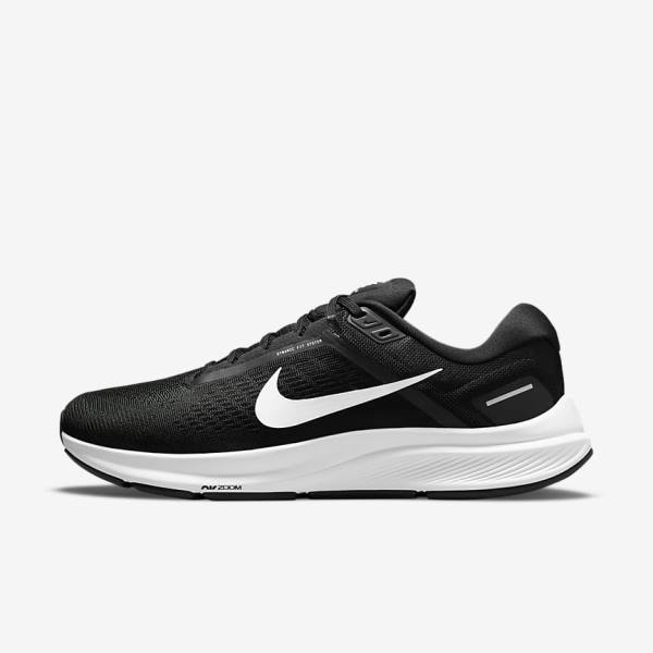 Zapatillas Running Nike Air Zoom Structure 24 Carretera Hombre Negras Blancas | NK153FOA