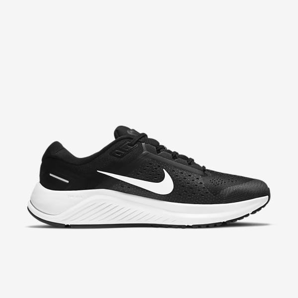 Zapatillas Running Nike Air Zoom Structure 23 Carretera Hombre Negras Gris Oscuro Blancas | NK981JMF