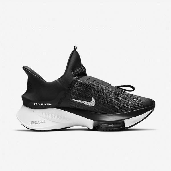 Zapatillas Running Nike Air Zoom Tempo NEXT% FlyEase Easy On-Off Carretera Hombre Negras Blancas | NK526RHW