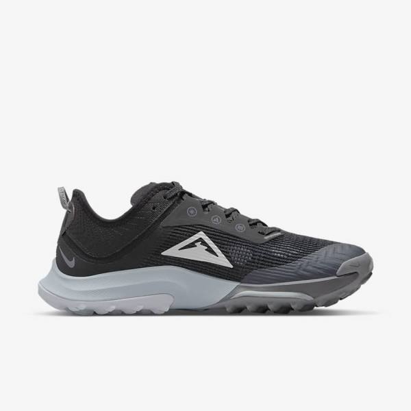 Zapatillas Running Nike Air Zoom Terra Kiger 8 Trail Mujer Negras Gris Oscuro Plateadas | NK590ZBI