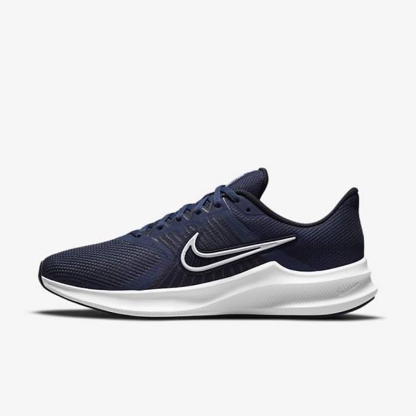 Zapatillas Running Nike Downshifter 11 Carretera Hombre Azul Marino Obsidian Oscuro Blancas | NK024TYQ