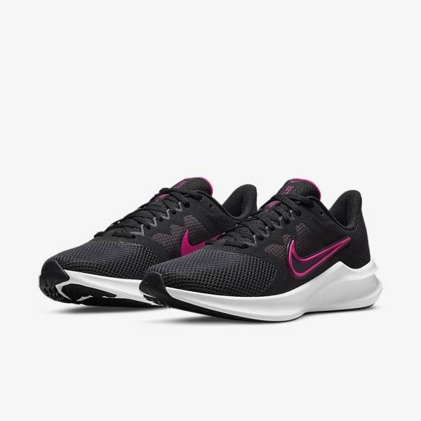 Zapatillas Running Nike Downshifter 11 Carretera Mujer Negras Gris Oscuro Blancas | NK034KTA