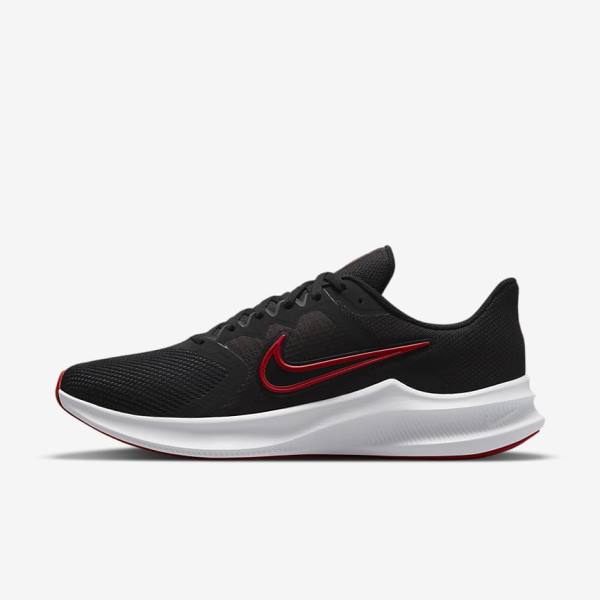 Zapatillas Running Nike Downshifter 11 Carretera Hombre Negras Blancas Gris Oscuro Rojas | NK698OHE