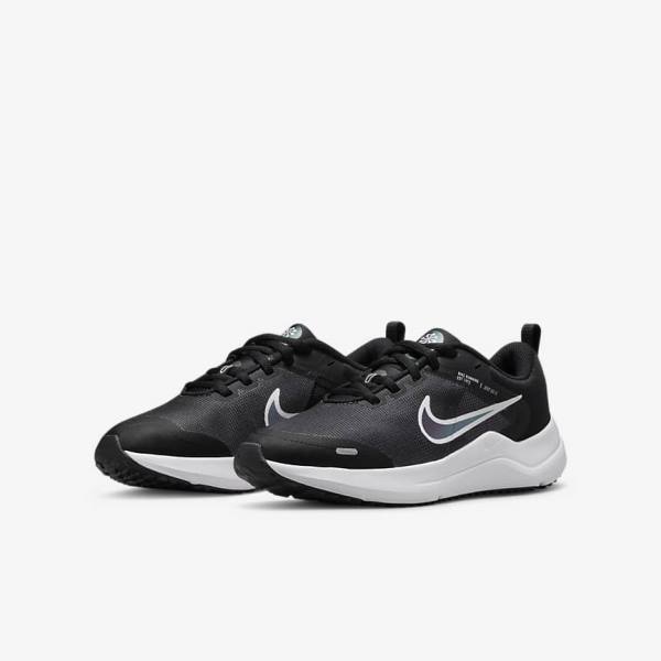 Zapatillas Running Nike Downshifter 12 Older Carretera Niños Negras Gris Oscuro Blancas | NK169DZR