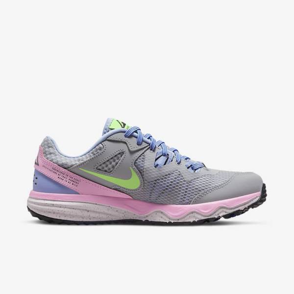 Zapatillas Running Nike Juniper Trail Trail Mujer Gris Azules Claro Rosas Verde | NK029IZD