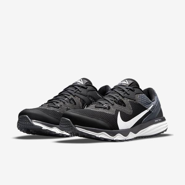 Zapatillas Running Nike Juniper Trail Trail Hombre Negras Gris Oscuro Blancas | NK927EGT