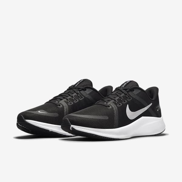 Zapatillas Running Nike Quest 4 Carretera Hombre Negras Gris Oscuro Blancas | NK381BVE