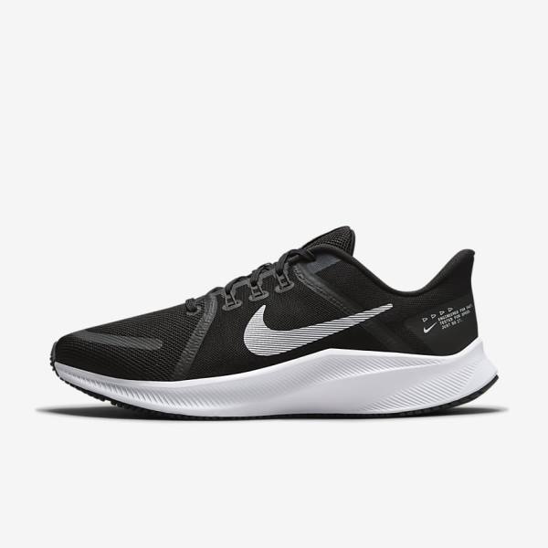 Zapatillas Running Nike Quest 4 Carretera Hombre Negras Gris Oscuro Blancas | NK381BVE