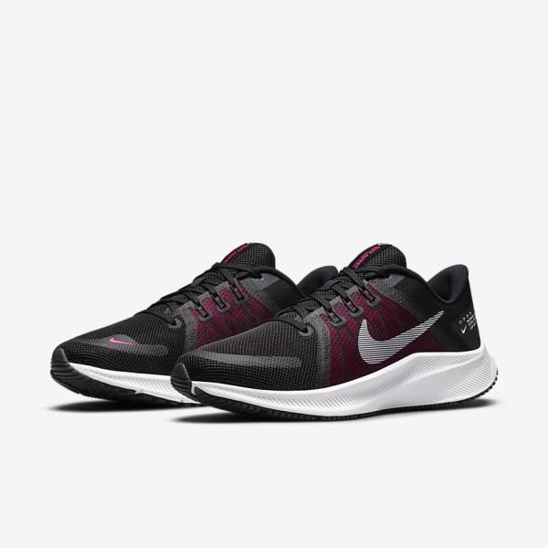 Zapatillas Running Nike Quest 4 Carretera Mujer Negras Gris Oscuro Blancas | NK823BEP