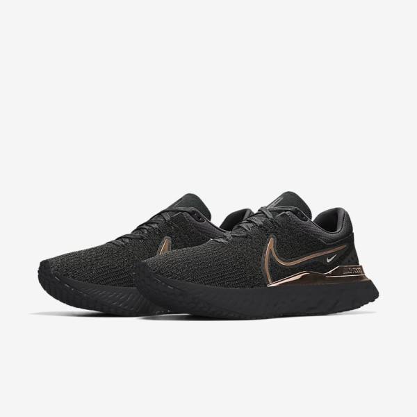 Zapatillas Running Nike React Infinity Run 3 By You Custom Carretera Hombre Negras | NK190DER