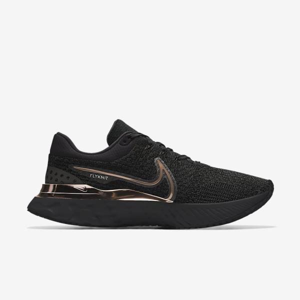 Zapatillas Running Nike React Infinity Run 3 By You Custom Carretera Hombre Negras | NK190DER