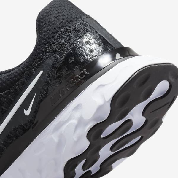 Zapatillas Running Nike React Infinity Run Flyknit 3 Carretera Mujer Negras Blancas | NK297DOC