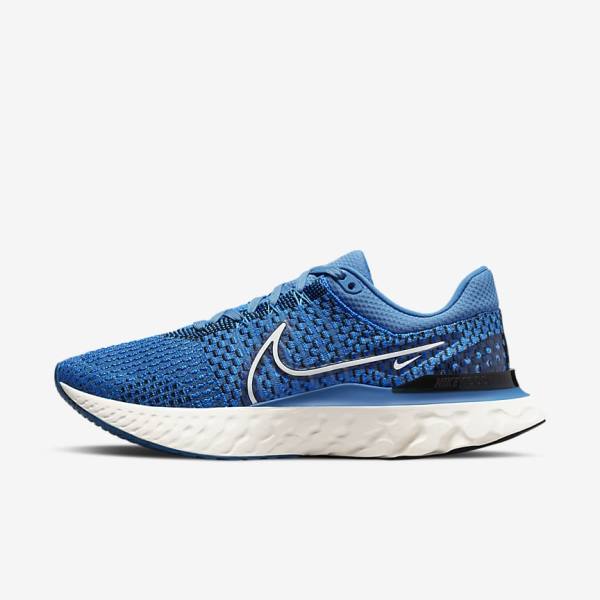 Zapatillas Running Nike React Infinity Run Flyknit 3 Carretera Hombre Azules Negras | NK547BOA