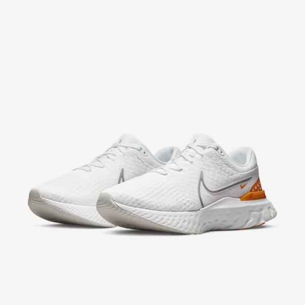 Zapatillas Running Nike React Infinity Run Flyknit 3 Carretera Hombre Blancas Gris | NK564ZNT