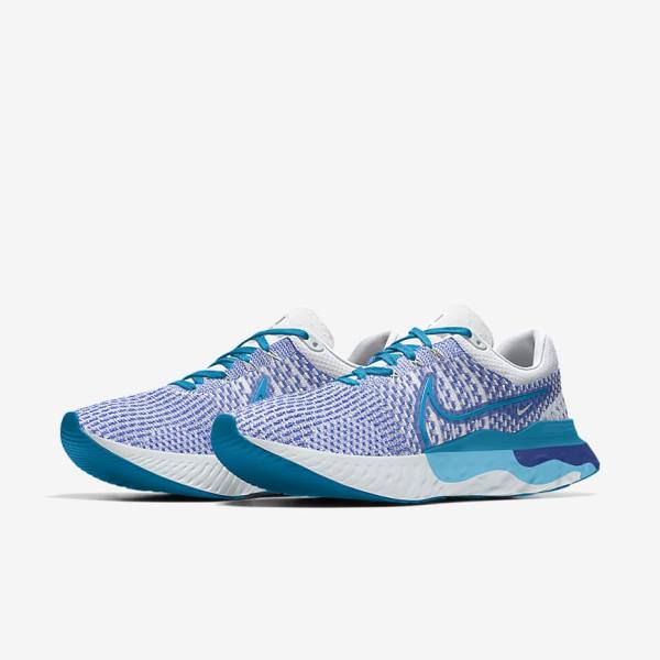 Zapatillas Running Nike React Infinity Run 3 By You Custom Carretera Hombre Blancas Azules Blancas | NK571GAY