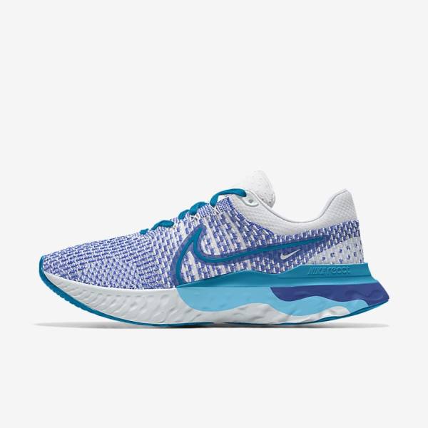 Zapatillas Running Nike React Infinity Run 3 By You Custom Carretera Hombre Blancas Azules Blancas | NK571GAY