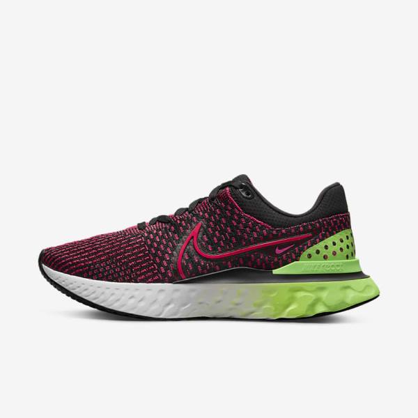 Zapatillas Running Nike React Infinity Run Flyknit 3 Carretera Hombre Negras Verde Rojas | NK659EMA