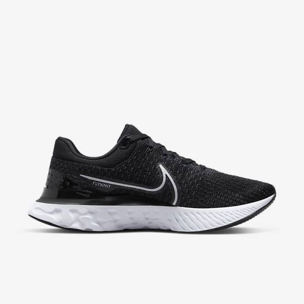 Zapatillas Running Nike React Infinity Run Flyknit 3 Carretera Hombre Negras Blancas | NK693LCY