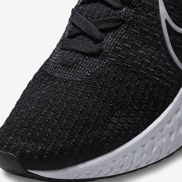 Zapatillas Running Nike React Infinity Run Flyknit 3 Carretera Hombre Negras Blancas | NK693LCY