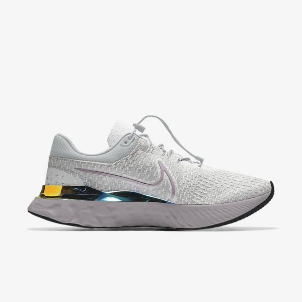 Zapatillas Running Nike React Infinity Run 3 By You Custom Carretera Hombre Gris Plateadas Gris | NK716SQT