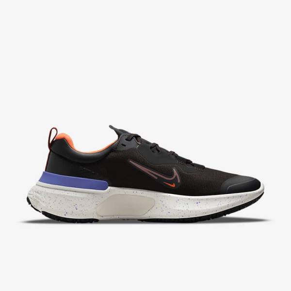 Zapatillas Running Nike React Miler 2 Shield Weatherised Carretera Hombre Negras Naranjas Indigo | NK704GUM