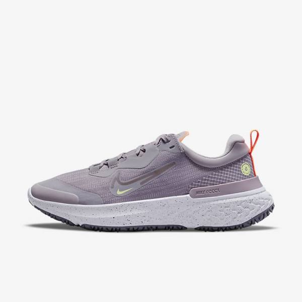 Zapatillas Running Nike React Miler 2 Shield Weatherised Carretera Mujer Gris Naranjas Moradas | NK925HMZ