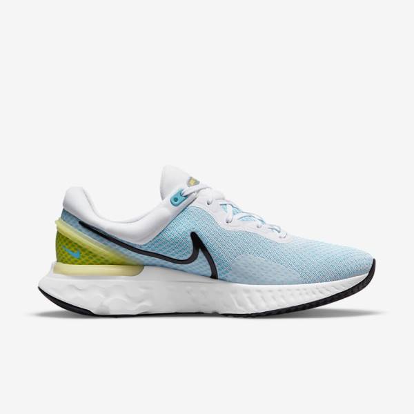 Zapatillas Running Nike React Miler 3 Carretera Hombre Blancas Azules Negras | NK592MLW