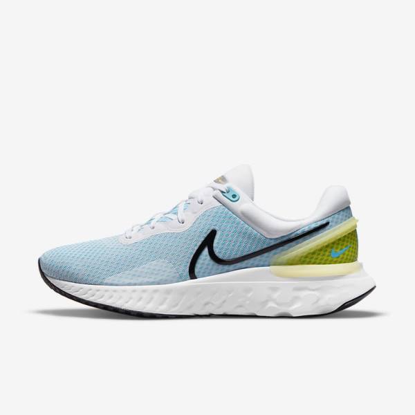 Zapatillas Running Nike React Miler 3 Carretera Hombre Blancas Azules Negras | NK592MLW