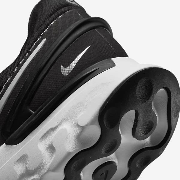 Zapatillas Running Nike React Miler 3 Carretera Hombre Blancas Negras Metal Plateadas | NK653RJG