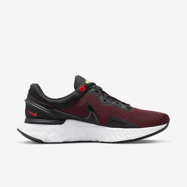 Zapatillas Running Nike React Miler 3 Carretera Hombre Negras Rojas Blancas | NK965SQU