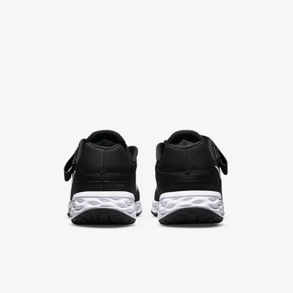 Zapatillas Running Nike Revolution 6 FlyEase Older Easy On-Off Carretera Niños Negras Gris Oscuro Blancas | NK319ZAD