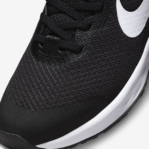 Zapatillas Running Nike Revolution 6 FlyEase Older Easy On-Off Carretera Niños Negras Gris Oscuro Blancas | NK319ZAD