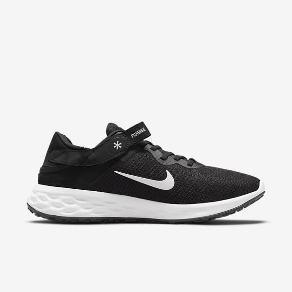 Zapatillas Running Nike Revolution 6 FlyEase Next Nature Easy On-Off Carretera Hombre Negras Gris Blancas | NK396RXI