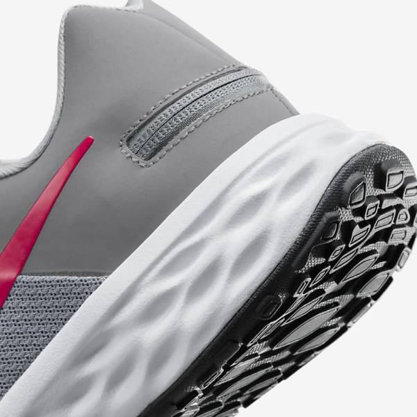 Zapatillas Running Nike Revolution 6 FlyEase Next Nature Easy On-Off Carretera Hombre Gris Claro Gris Oscuro Rojas | NK413ZAO