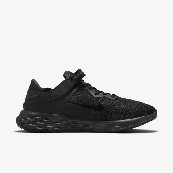 Zapatillas Running Nike Revolution 6 FlyEase Next Nature Easy-On-And-Off Carretera (Extra Anchos) Hombre Negras Gris Oscuro | NK416NYA